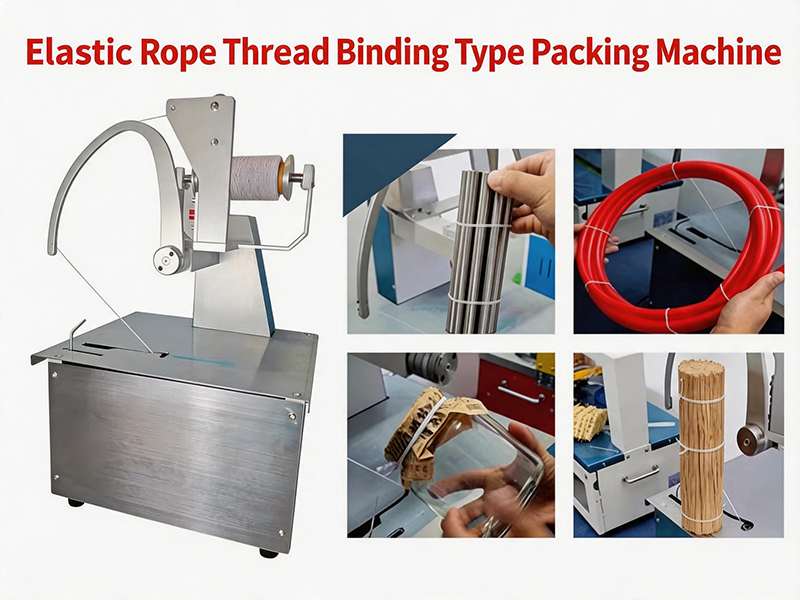 Automatisk buntningsmaskin för blom- och grönsaksbuntning - Elastic Rope Thread Binding Type Packing Machine JW-ERTB