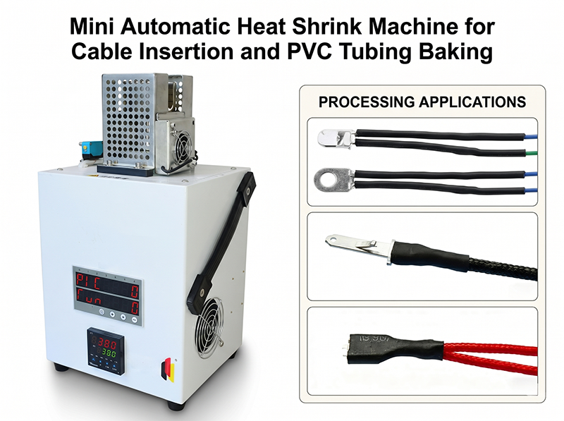 Mini automatisk värmekrympmaskin för kabelinsättning och PVC-slangbakning JW-HST-05B