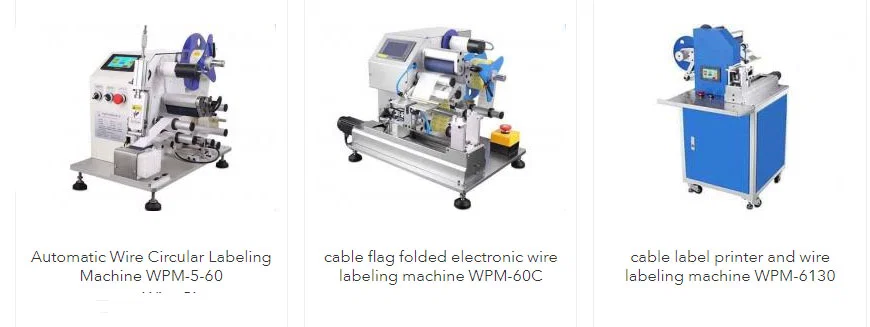 kabelförteckningsmaskiner (flagga, cirkulär, vik, tryckmodeller) för tydlig, hållbar tråd-/kabelmärkning för att förbättra identifiering och organisation.