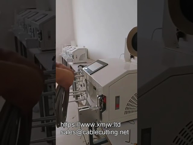 Semiautomatisk tråd- och kabelbindningsmaskin för spolelindning och förpackning