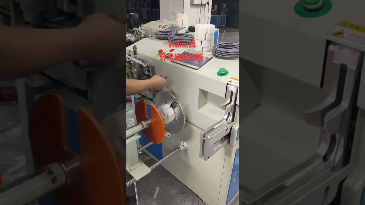Elektrisk kabelmaskin för mätning, traversering, kapning, lindning & bindning med avdragare #fabrik