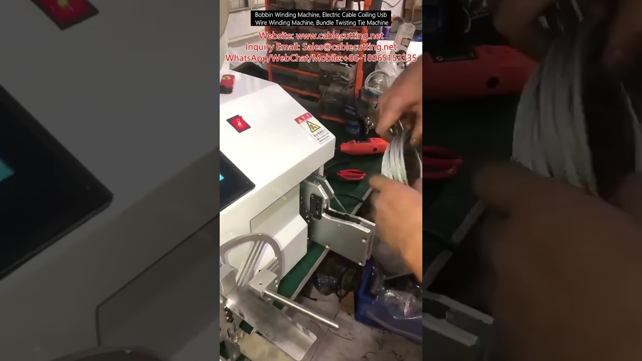 Automatisk trådrullningsmaskin – för elkablar, USB-kablar och buntbindning