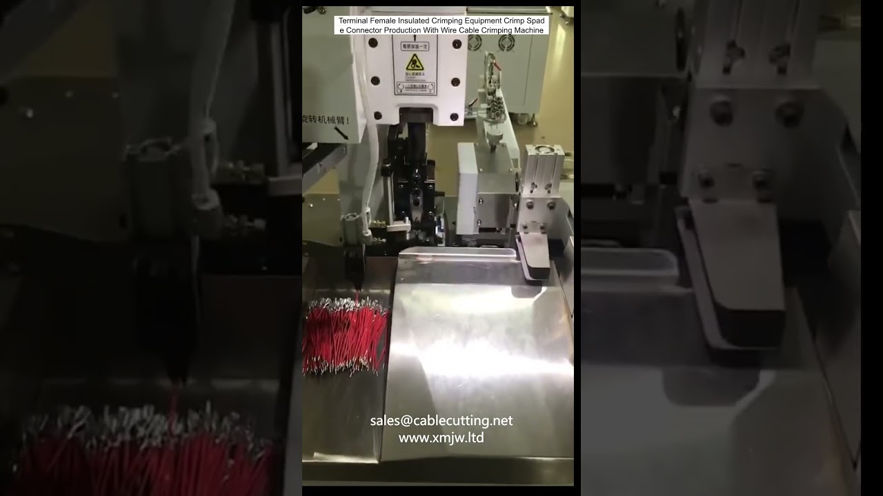 Automatisk krympmaskin för isolerade honbladskontakter – effektiv kabelproduktion
